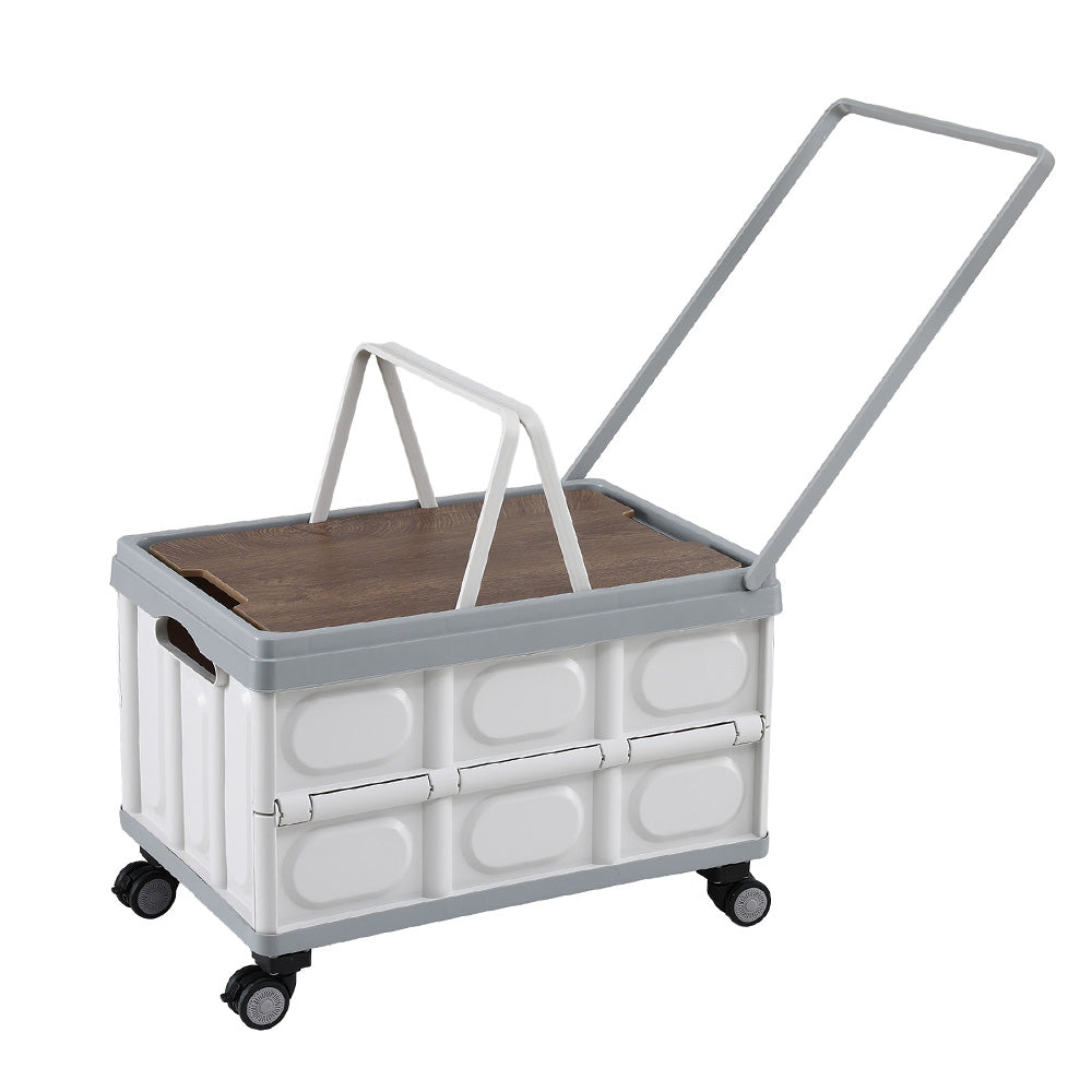 Gardeon 54L Collapsible Outdoor Storage Box with Wheels - SuperSaverAU - view 2