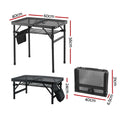 Gardeon BBQ Camp Table, 60*40*56 Portable Foldable Lightweight Grill Outdoor Metal Table 2.5kg - SuperSaverAU - view 2