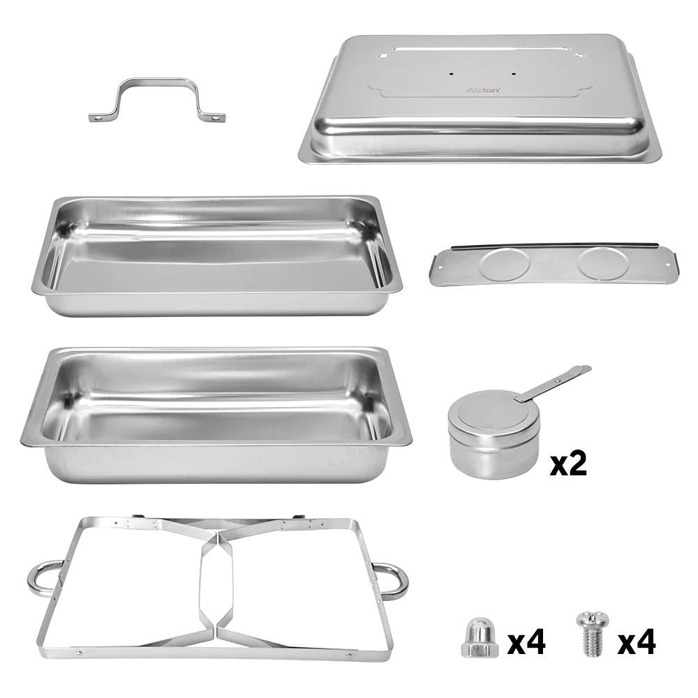 Alston 9L Stainless Steel Chafing Dish Set with 9L Pan - Silver