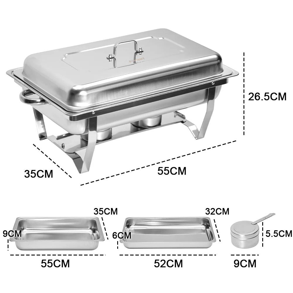 Alston 9L Stainless Steel Chafing Dish Set with 9L Pan - Silver