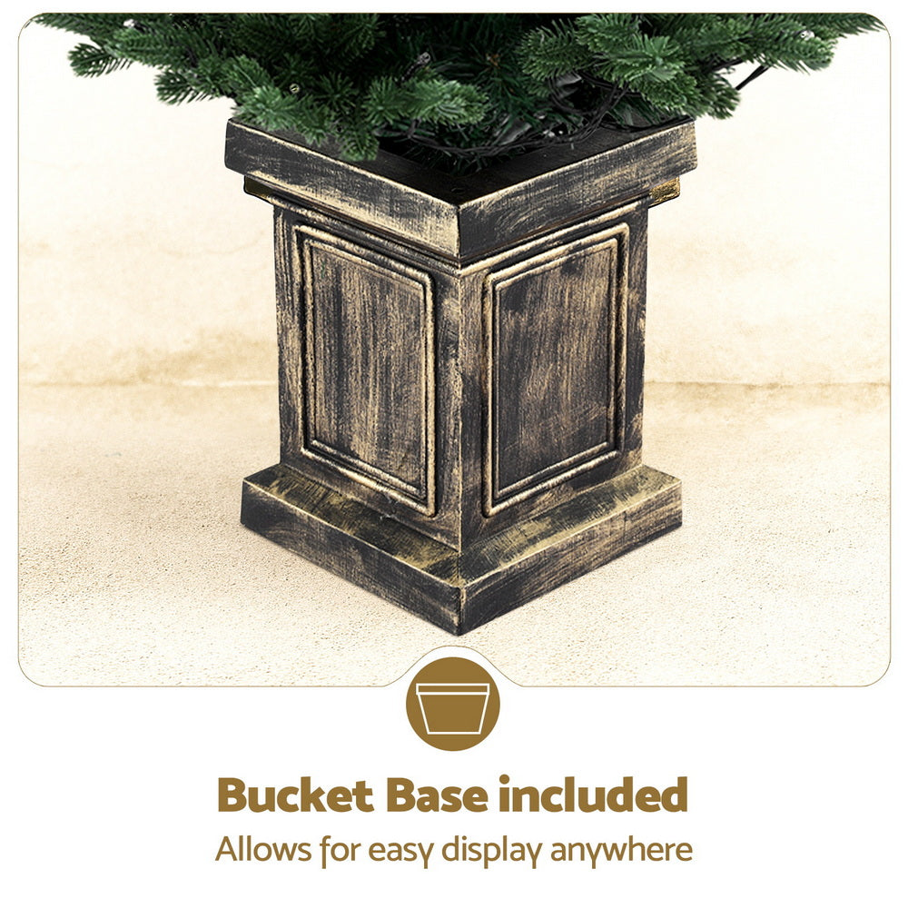 Jingle Jollys Christmas Tree 1.2M LED Potted Xmas Tree Party Decor 8 Light Modes