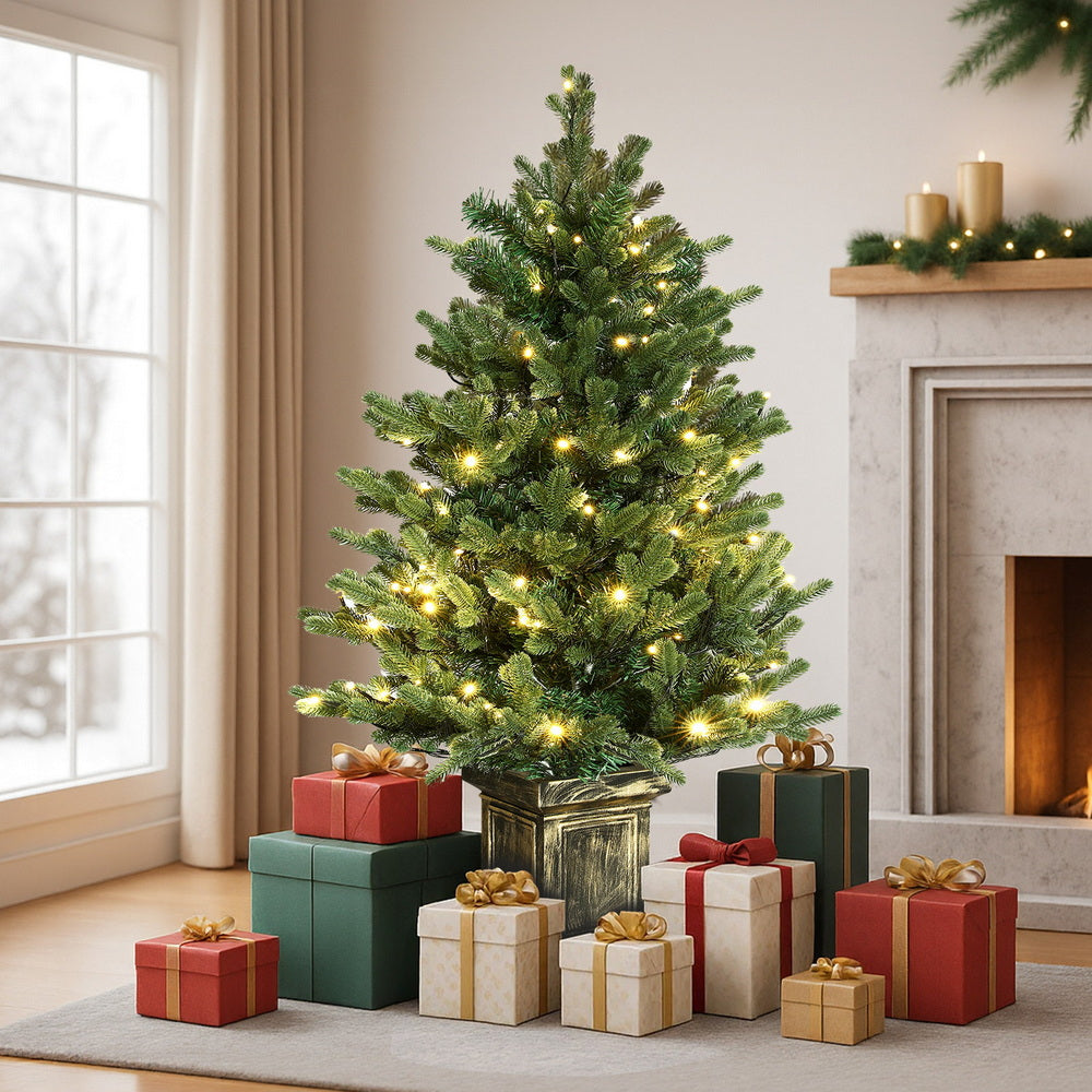 Jingle Jollys Christmas Tree 1.2M LED Potted Xmas Tree Party Decor 8 Light Modes - SuperSaverAU - view 6