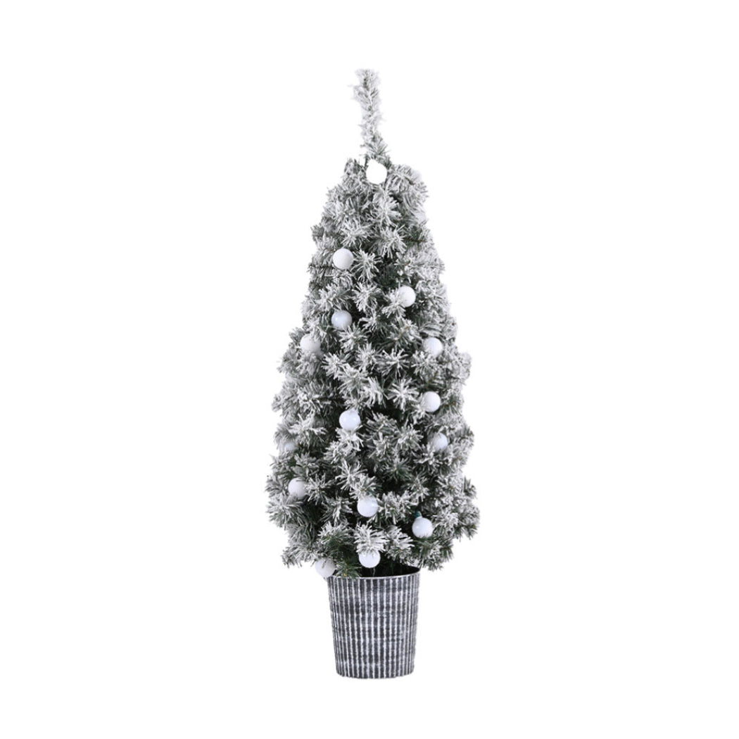 Jingle Jollys Christmas Tree 1.2M Potted Snowy Xmas Tree - SuperSaverAU - view 3