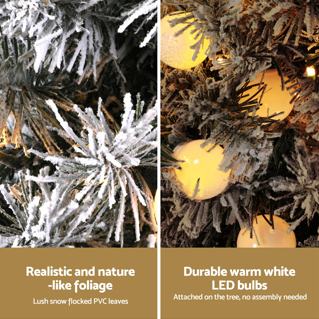 Jingle Jollys Christmas Tree 1.2M Potted Snowy Xmas Tree - SuperSaverAU - view 5