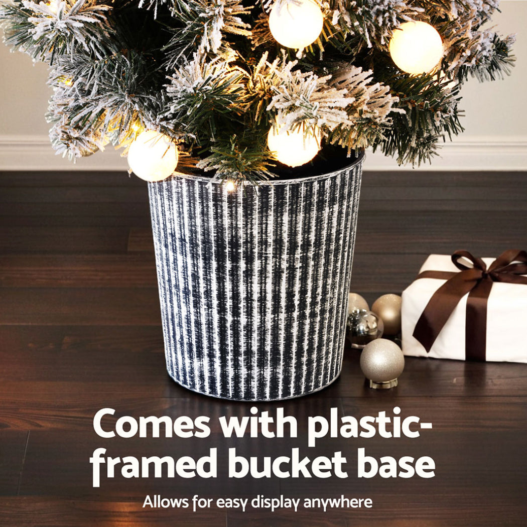 Jingle Jollys Christmas Tree 1.2M Potted Snowy Xmas Tree - SuperSaverAU - view 6
