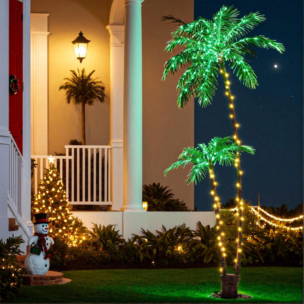 Jingle Jollys Christmas Tree 2.1m LED Lighted Xmas Palm Trees Party Decorations - SuperSaverAU - view 7