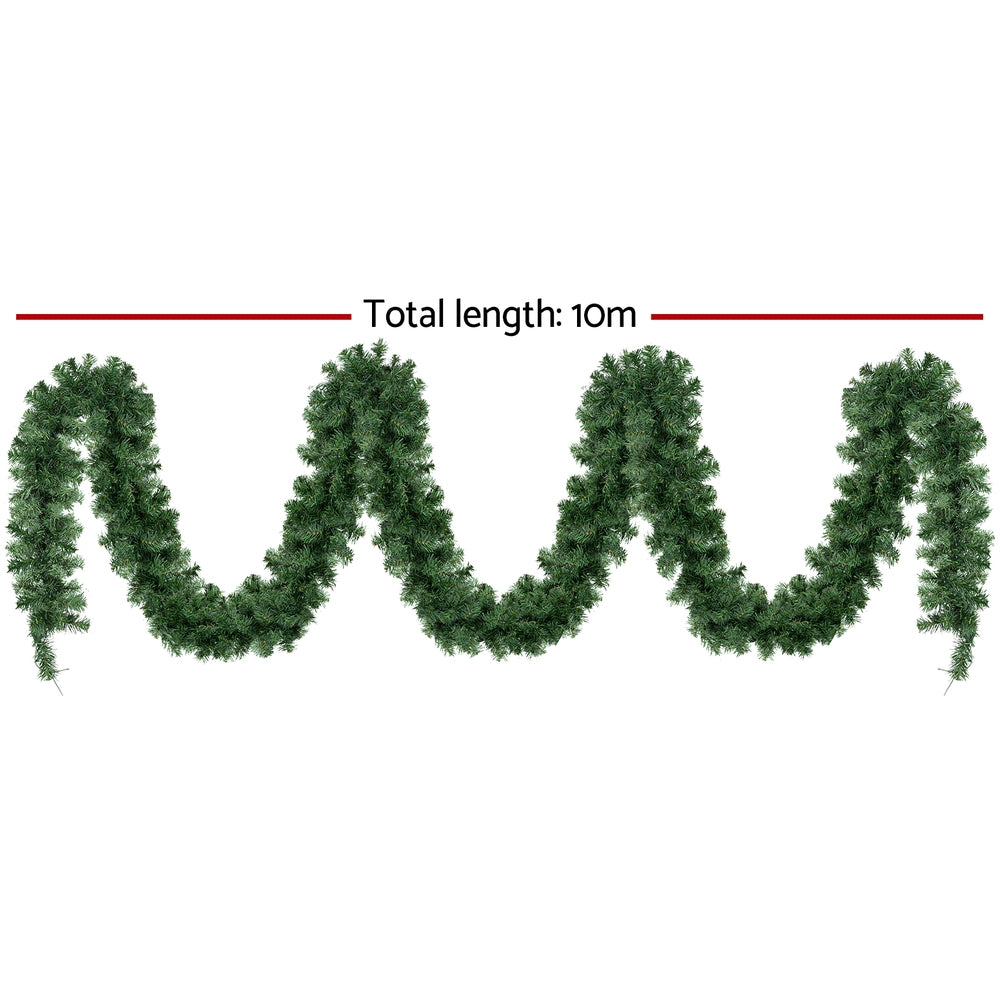 Jingle Jollys 10M Christmas Garland LED Lights Party Xmas Decorations 700 TIPS - SuperSaverAU - view 2