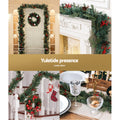 Jingle Jollys 2.4m Christmas Garland with LED Lights Decorations Xmas Party - SuperSaverAU - view 5