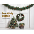 Jingle Jollys 2.4m Christmas Garland with LED Lights Decorations Xmas Party - SuperSaverAU - view 6