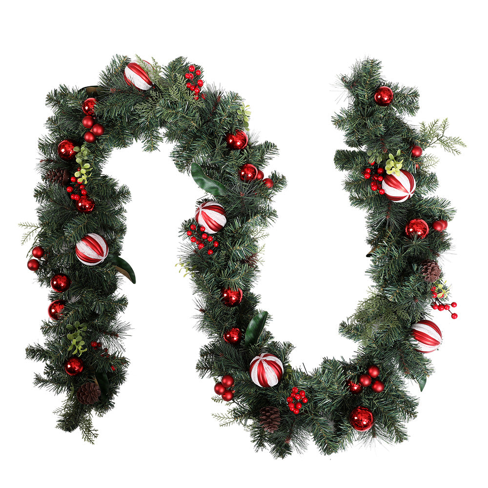 Jingle Jollys 2.7m Christmas Garland with Decorations Xmas Wedding Party - SuperSaverAU - view 1