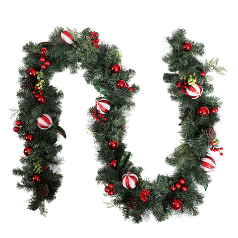Jingle Jollys 2.7m Christmas Garland with Decorations Xmas Wedding Party - SuperSaverAU - view 1