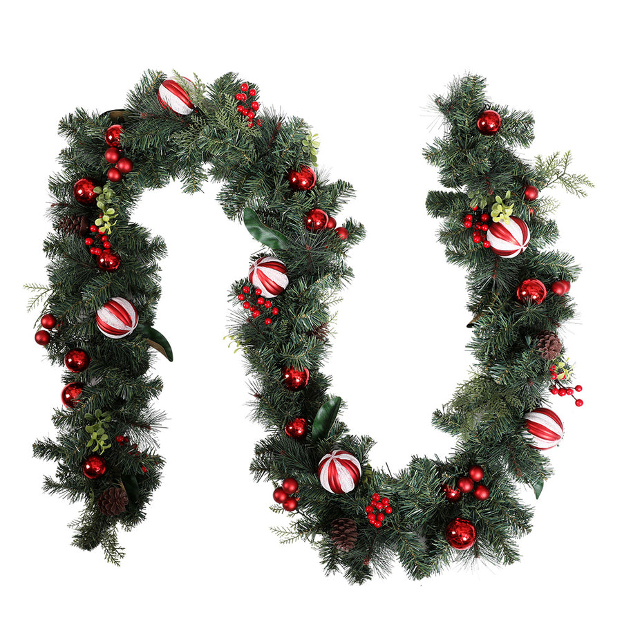 Jingle Jollys 2.7m Christmas Garland with Decorations Xmas Wedding Party - SuperSaverAU - view 1