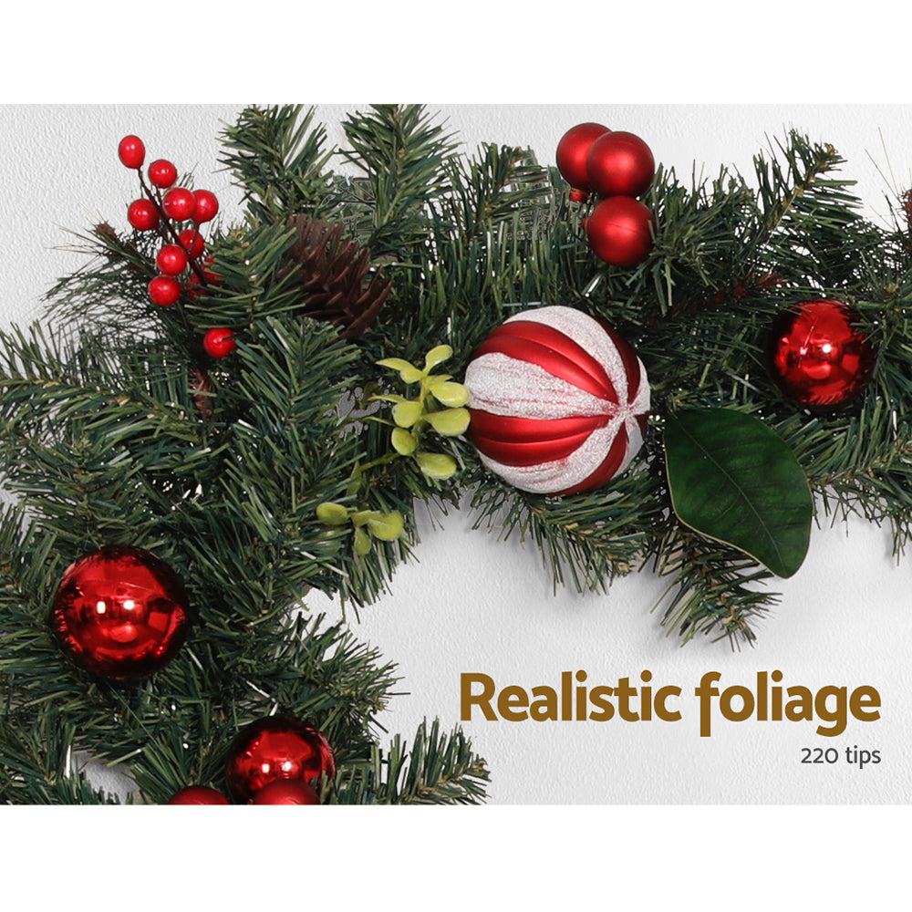 Jingle Jollys 2.7m Christmas Garland with Decorations Xmas Wedding Party - SuperSaverAU - view 6