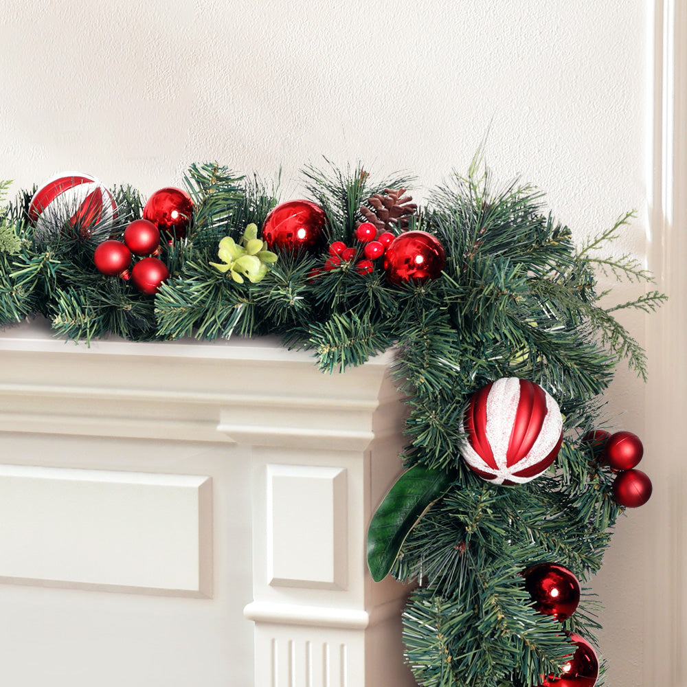 Jingle Jollys 2.7m Christmas Garland with Decorations Xmas Wedding Party - SuperSaverAU - view 8