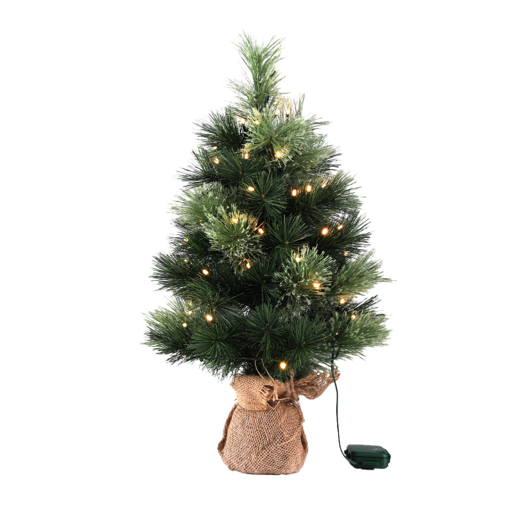 Jingle Jollys Christmas Tree 60CM Mini Tabletop 8 Light Modes Timer Xmas Tree - SuperSaverAU - view 2