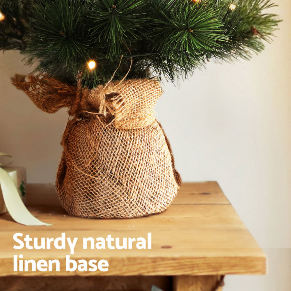 Jingle Jollys Christmas Tree 60CM Mini Tabletop 8 Light Modes Timer Xmas Tree - SuperSaverAU - view 4