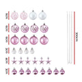 Jingle Jollys 33pcs Christmas Tree Decorations Set Baubles Ornaments Party Pink - SuperSaverAU - view 2