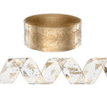 Jingle Jollys 20M Christmas Ribbon Roll Bow Printed Xmas Tree Decor Gift Gold - SuperSaverAU - view 1
