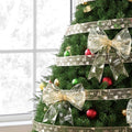 Jingle Jollys 20M Christmas Ribbon Roll Bow Printed Xmas Tree Decor Gift Gold - SuperSaverAU - view 6