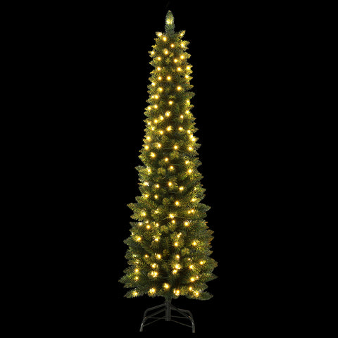 Jingle Jollys Christmas Tree 1.8m Pre-Lit 200 LED Lights Xmas Tree Decorations - SuperSaverAU - view 1