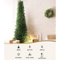 Jingle Jollys Christmas Tree 1.8m Pre-Lit 200 LED Lights Xmas Tree Decorations - SuperSaverAU - view 3