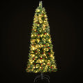 Jingle Jollys Christmas Tree 1.8M LED Xmas Tree Party Decorations Red Barries - SuperSaverAU - view 1