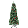 Jingle Jollys Christmas Tree 1.8M LED Xmas Tree Party Decorations Red Barries - SuperSaverAU - view 3