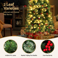 Jingle Jollys Christmas Tree 1.8M LED Xmas Tree Party Decorations Red Barries - SuperSaverAU - view 5