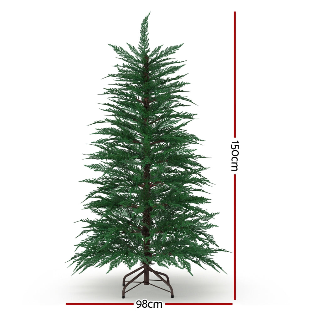 Jingle Jollys Christmas Tree 1.5M LED Xmas Tree Sparse 263 Tips Party Decoration - SuperSaverAU - view 2