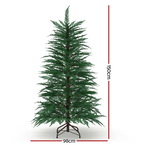 Jingle Jollys Christmas Tree 1.5M LED Xmas Tree Sparse 263 Tips Party Decoration - SuperSaverAU - view 2