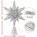 Jingle Jollys 3D Christmas Tree Topper Star LED Decorations Xmas Party Timer - SuperSaverAU - view 2