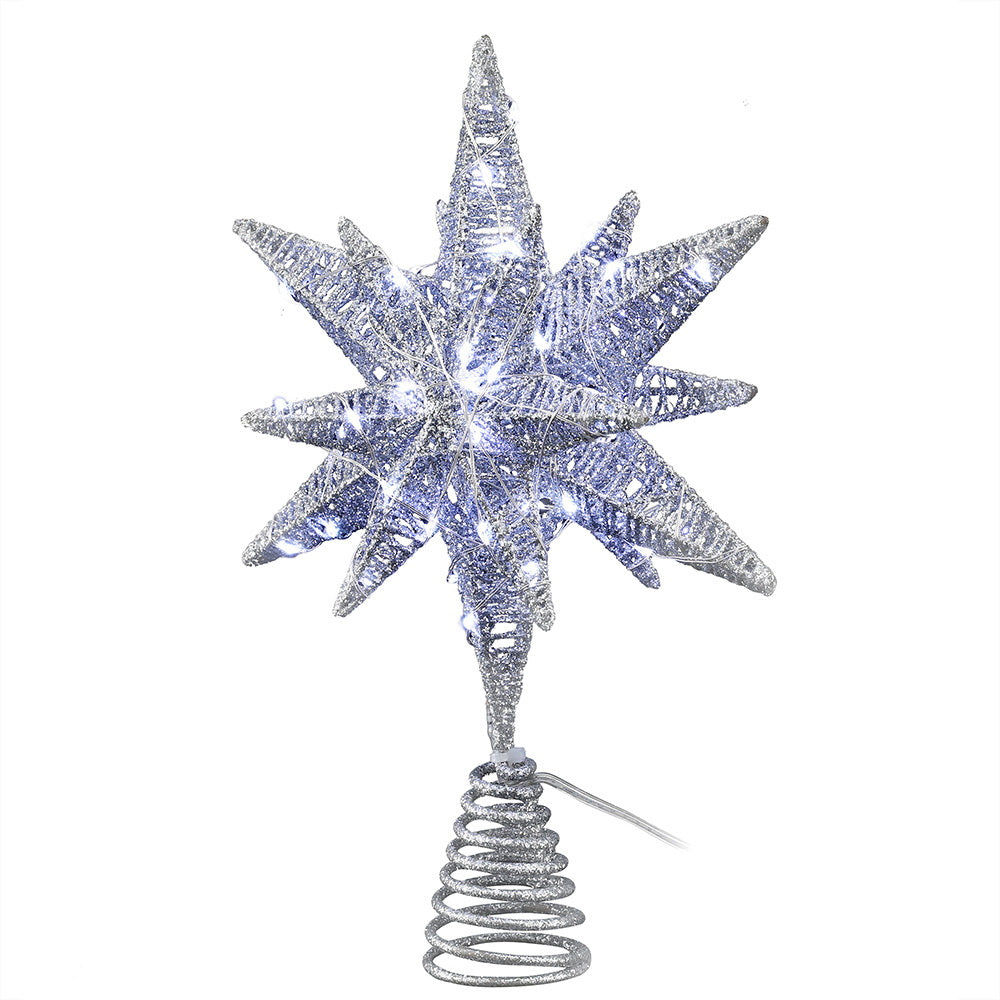 Jingle Jollys 3D Christmas Tree Topper Star LED Decorations Xmas Party Timer - SuperSaverAU - view 3