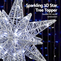 Jingle Jollys 3D Christmas Tree Topper Star LED Decorations Xmas Party Timer - SuperSaverAU - view 5