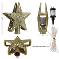 Jingle Jollys Christmas Tree Topper Star Snowflake Projector Party Glitter Gold - SuperSaverAU - view 2
