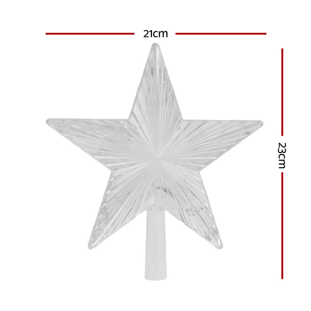 Jingle Jollys Christmas Tree Topper Star RGB LED Xmas Decor 80 Modes APP Control - SuperSaverAU - view 2