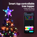 Jingle Jollys Christmas Tree Topper Star RGB LED Xmas Decor 80 Modes APP Control - SuperSaverAU - view 3