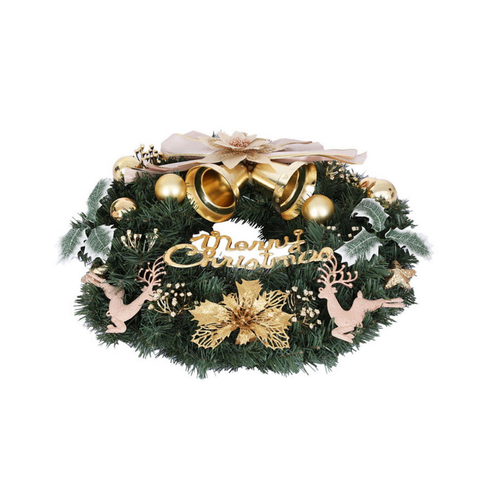 Jingle Jollys Christmas Wreath 60CM Garland Flowers Baubles Party Decorations - SuperSaverAU - view 2