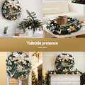 Jingle Jollys Christmas Wreath 60CM Garland Flowers Baubles Party Decorations - SuperSaverAU - view 5
