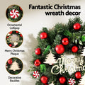 Jingle Jollys Christmas Wreath 40CM Xmas Garland Baubles Ornaments Party Decor - SuperSaverAU - view 3