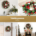 Jingle Jollys Christmas Wreath 40CM Xmas Garland Baubles Ornaments Party Decor - SuperSaverAU - view 4