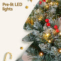 Jingle Jollys 60cm Christmas Wreath LED Lights Snowy Berries Garland Party Decor - SuperSaverAU - view 6