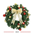 Jingle Jollys Christmas Wreath 60CM LED Garland Berries Bow Baubles Xmas Decor - SuperSaverAU - view 2