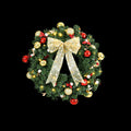 Jingle Jollys Christmas Wreath 60CM LED Garland Berries Bow Baubles Xmas Decor - SuperSaverAU - view 3