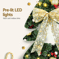 Jingle Jollys Christmas Wreath 60CM LED Garland Berries Bow Baubles Xmas Decor - SuperSaverAU - view 6