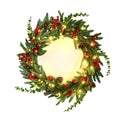 Jingle Jollys Christmas Wreath 60CM LED Garland Berries Pine Cones Party Decor - SuperSaverAU - view 2