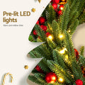 Jingle Jollys Christmas Wreath 60CM LED Garland Berries Pine Cones Party Decor - SuperSaverAU - view 5