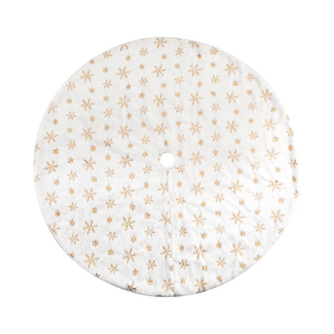 Jingle Jollys Christmas Tree Skirt 120cm Snowflake Ornaments Xmas Decorations - SuperSaverAU - view 1