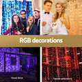3X6M Christmas Lights Curtain Light 960 LED RGB Remote Jingle Jollys - SuperSaverAU - view 4