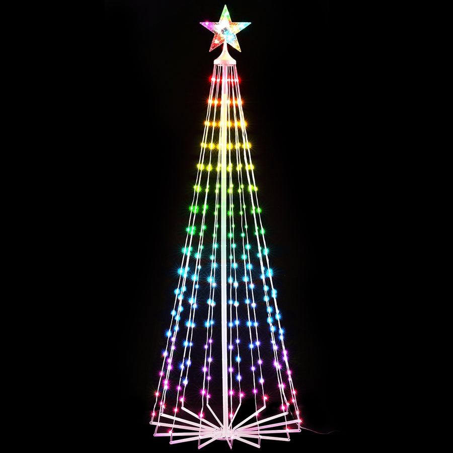 1.8M Christmas Tree 265 LED RGB Fairy Lights Jingle Jollys - SuperSaverAU - view 1