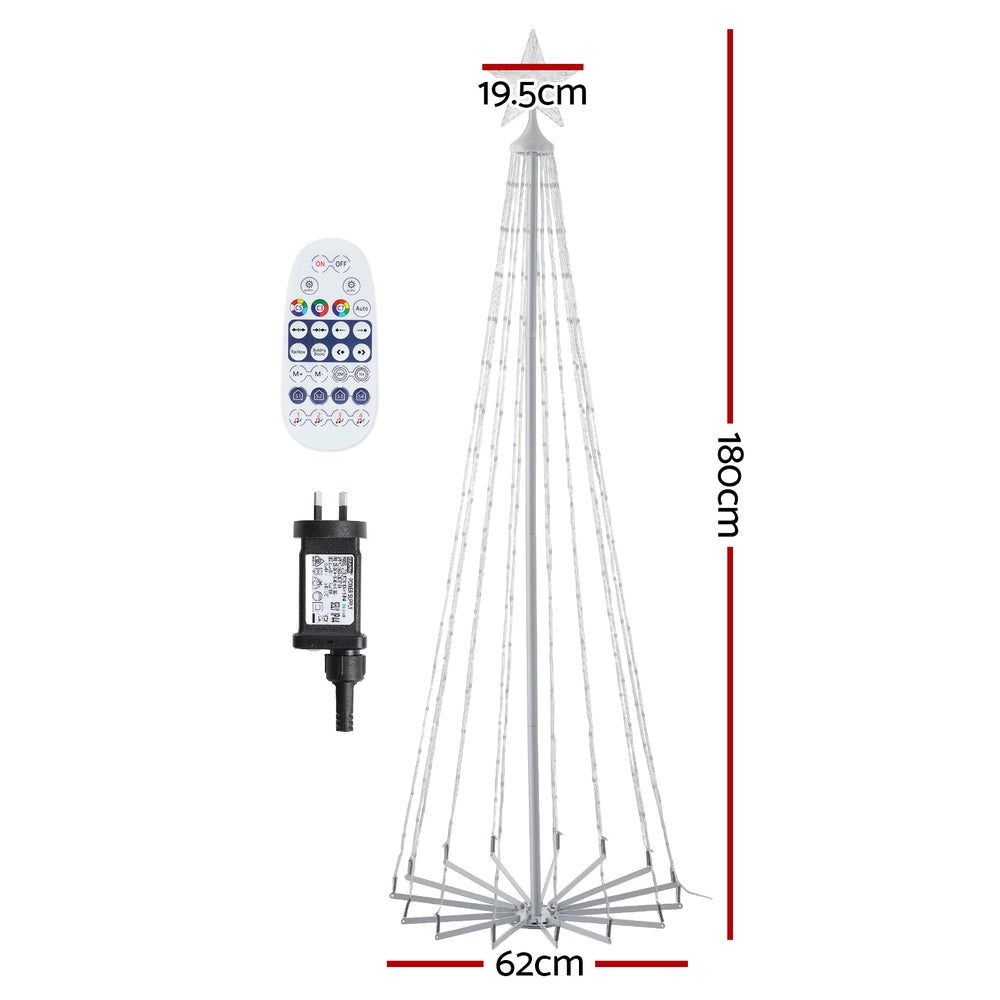 1.8M Christmas Tree 265 LED RGB Fairy Lights Jingle Jollys - SuperSaverAU - view 2